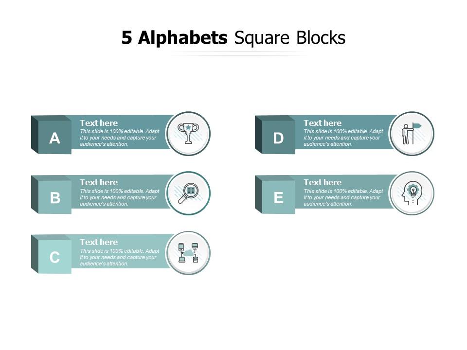 5 alphabets square blocks Slide00