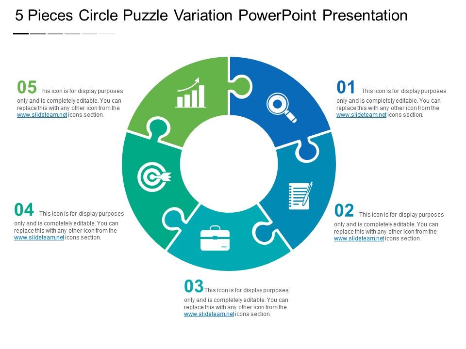 5_pieces_circle_puzzle_variation_powerpoint_presentation_Slide01