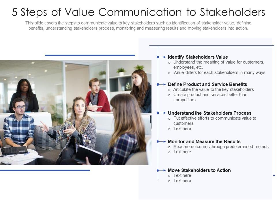 5 steps of value communication to stakeholders Slide01
