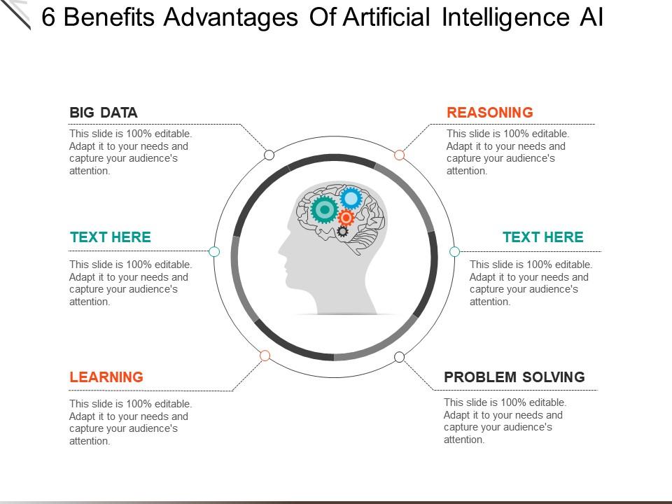 6_benefits_advantages_of_artificial_intelligence_ai_powerpoint_shapes_Slide01