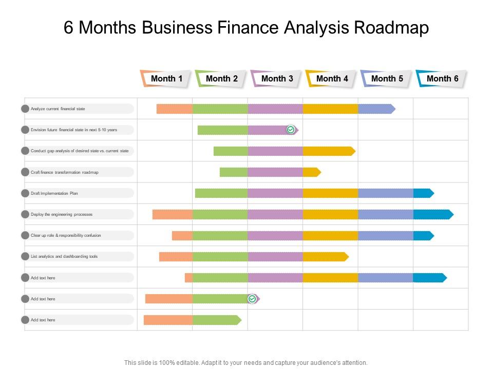 6 months business finance analysis roadmap