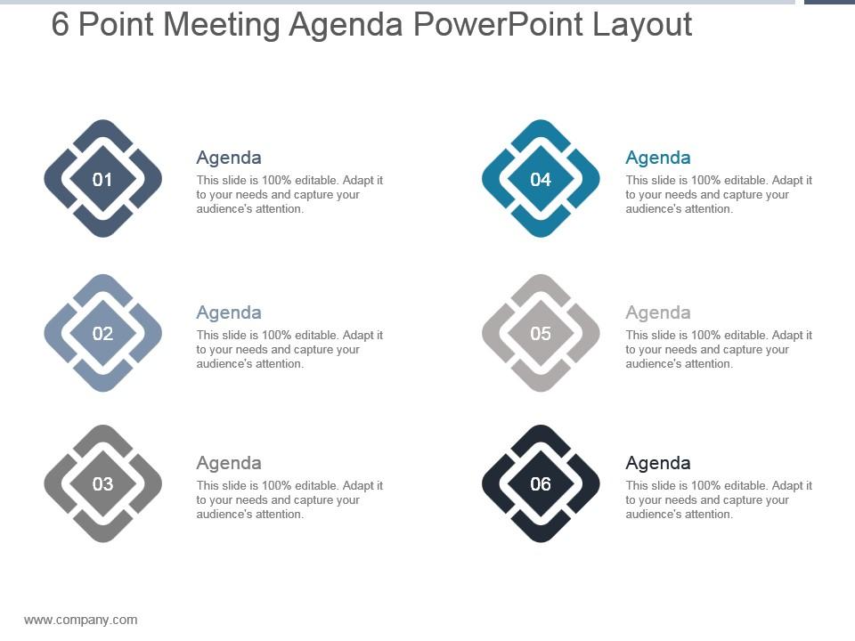 6_point_meeting_agenda_powerpoint_layout_Slide01