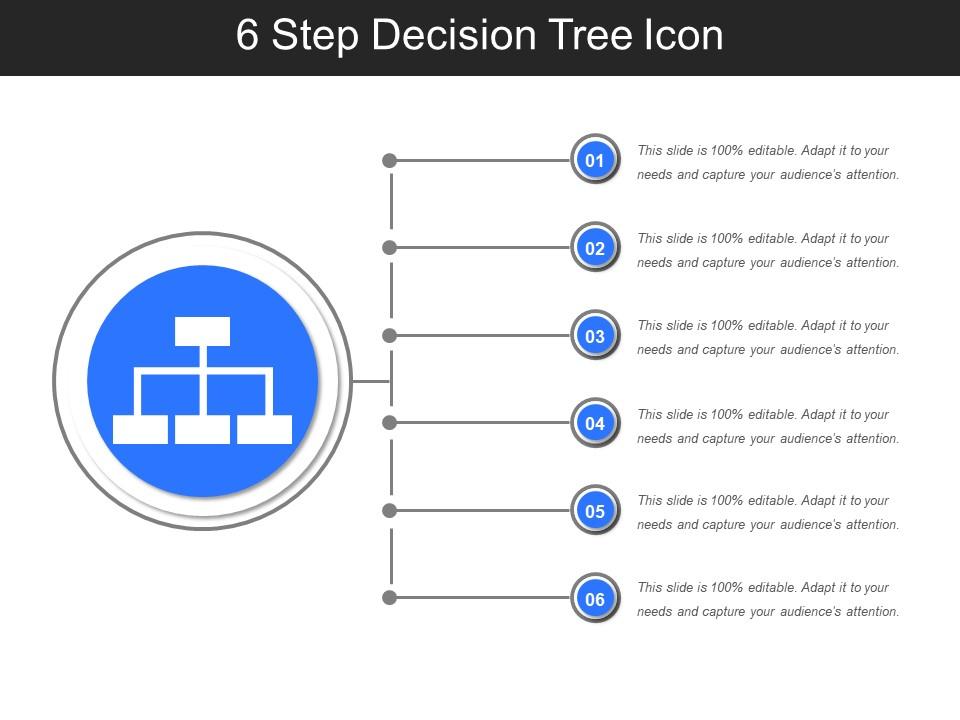 6_step_decision_tree_icon_sample_ppt_files_Slide01
