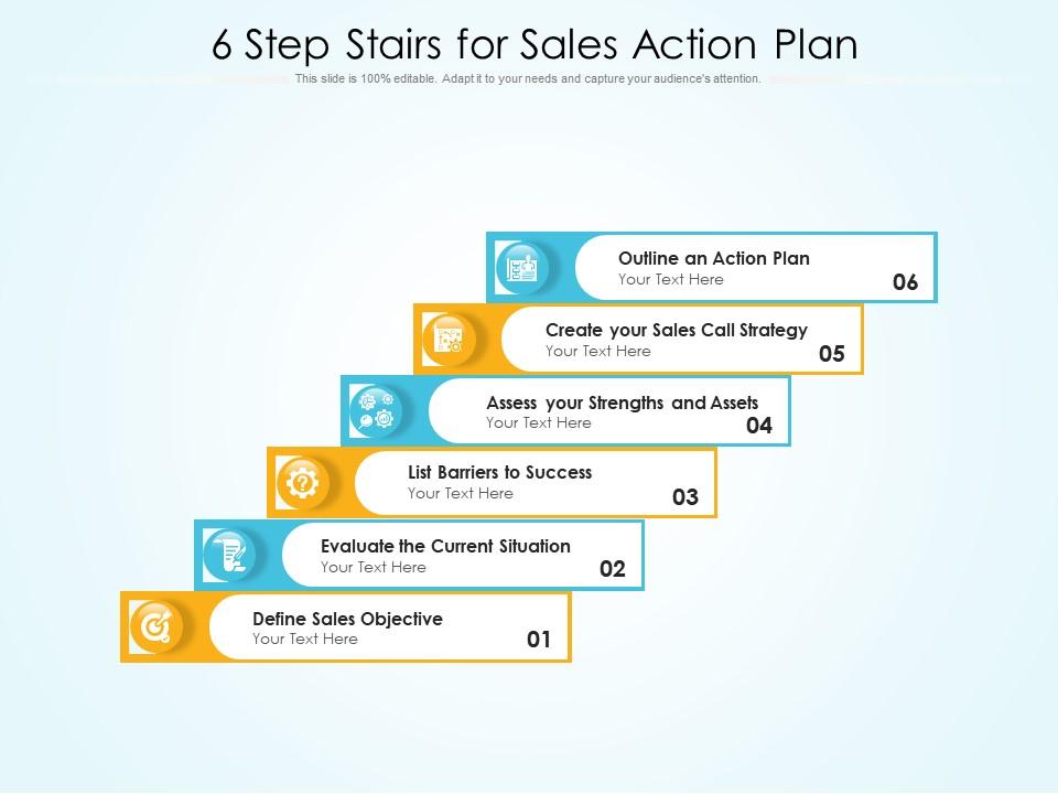 6 Step Stairs For Sales Action Plan