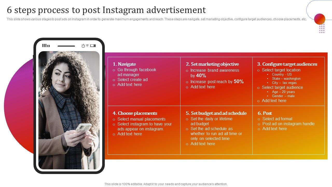 Instagram Advertisement. Post Example 6 Steps Process To Post Instagram Advertisement Instagram Marketing To ...