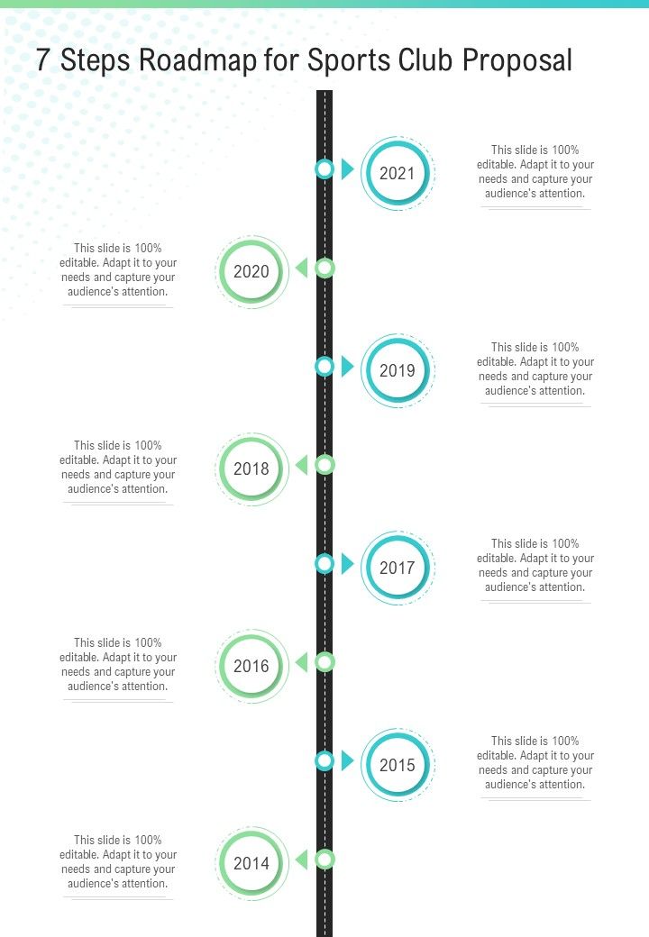 7 Steps Roadmap For Sports Club Proposal One Pager Sample Example