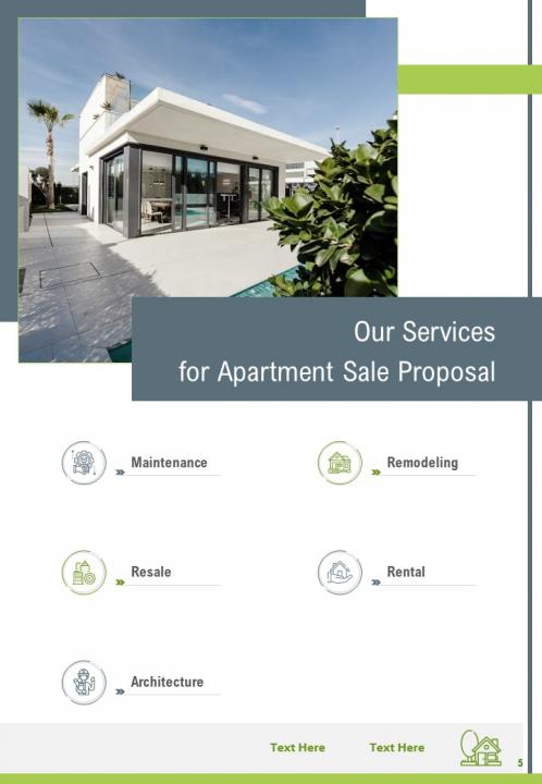 A4 Apartment Sale Proposal Template Presentation Graphics