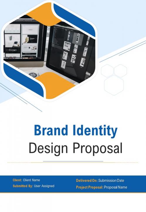A4 brand identity design proposal template Slide01