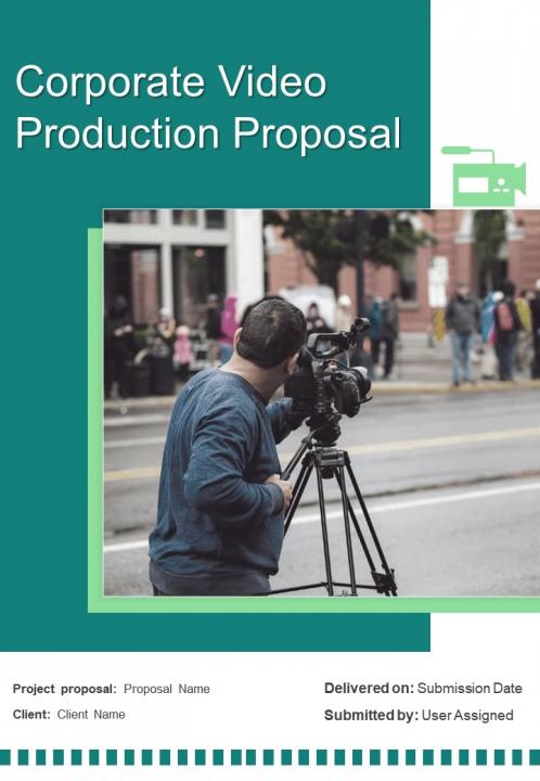 A4 corporate video production proposal template Slide01