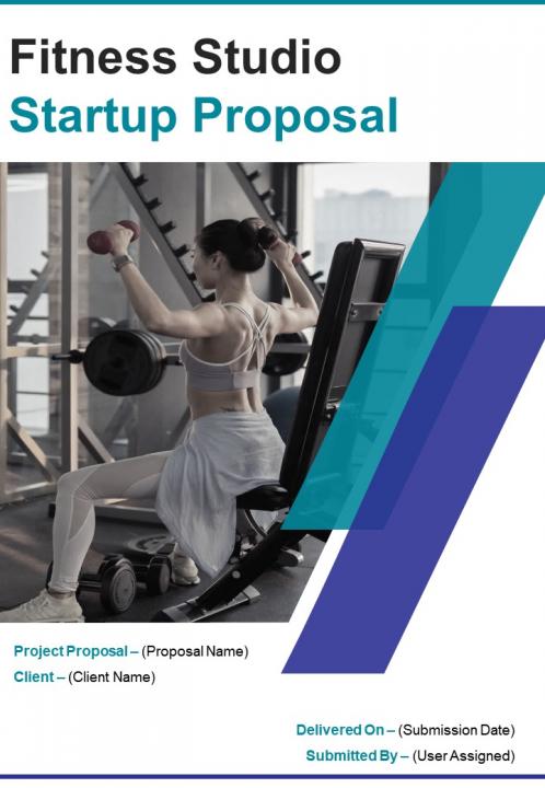 A4 fitness studio startup proposal template Slide01