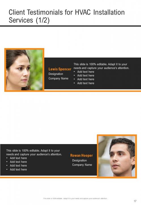 A4 HVAC Installation Proposal Template Presentation Graphics