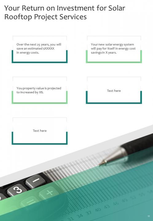 A4 Solar Rooftop Project Proposal Template | Presentation Graphics ...