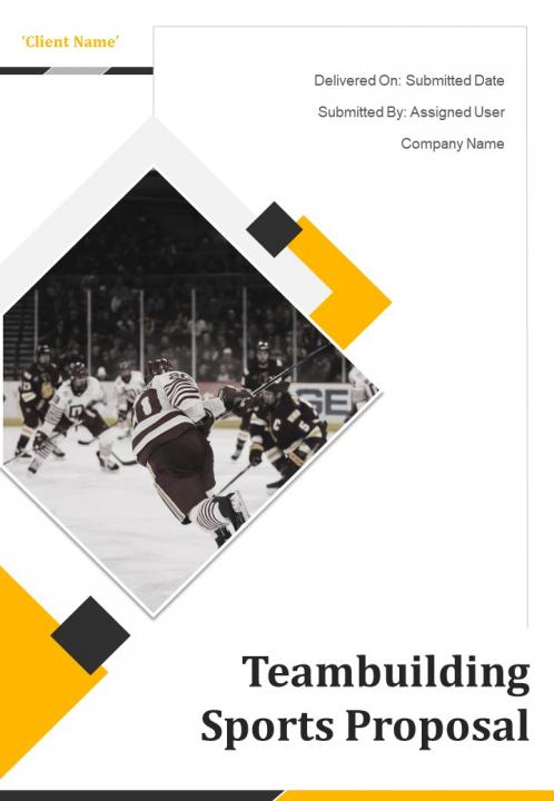A4 teambuilding sports proposal template Slide01