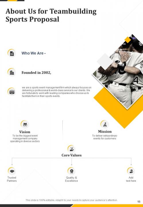 A4 Teambuilding Sports Proposal Template Presentation Graphics