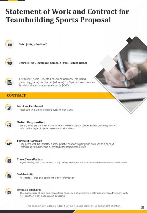 A4 Teambuilding Sports Proposal Template Presentation Graphics