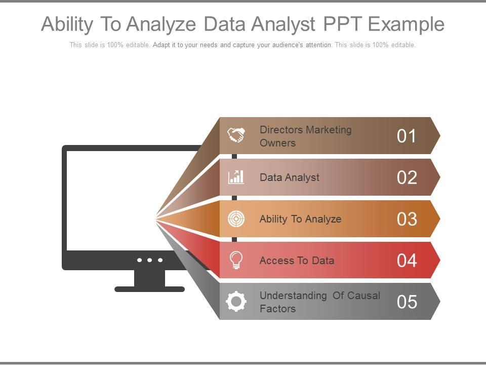 Ability to analyze data analyst ppt example Slide01