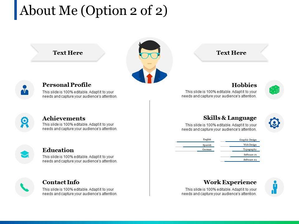 About me option 2 of 2 ppt pictures design templates Slide00