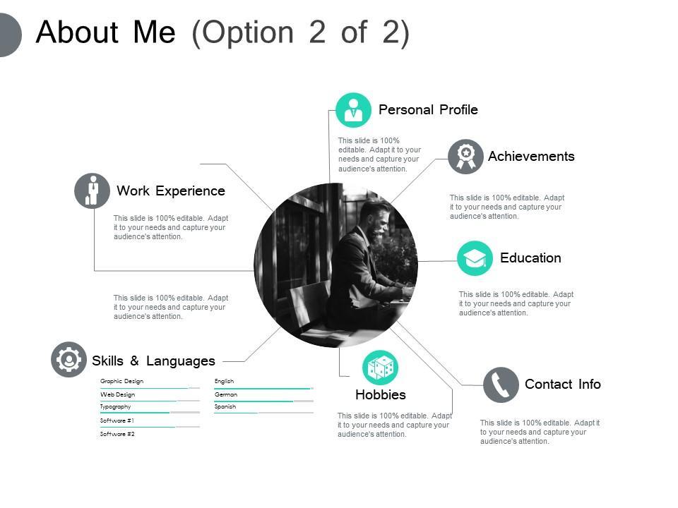 About me personal profile work experience f277 ppt powerpoint slides Slide01