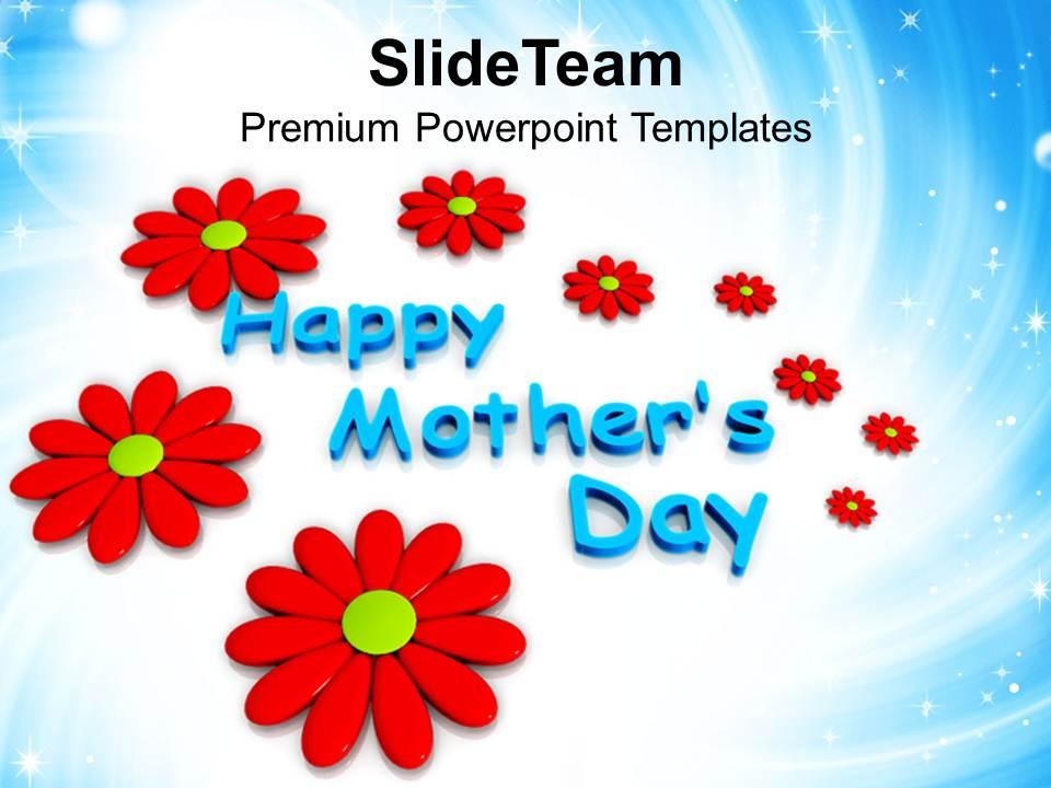 Abstract flowers and happy mothers day powerpoint templates ppt themes and graphics 0513 Slide01