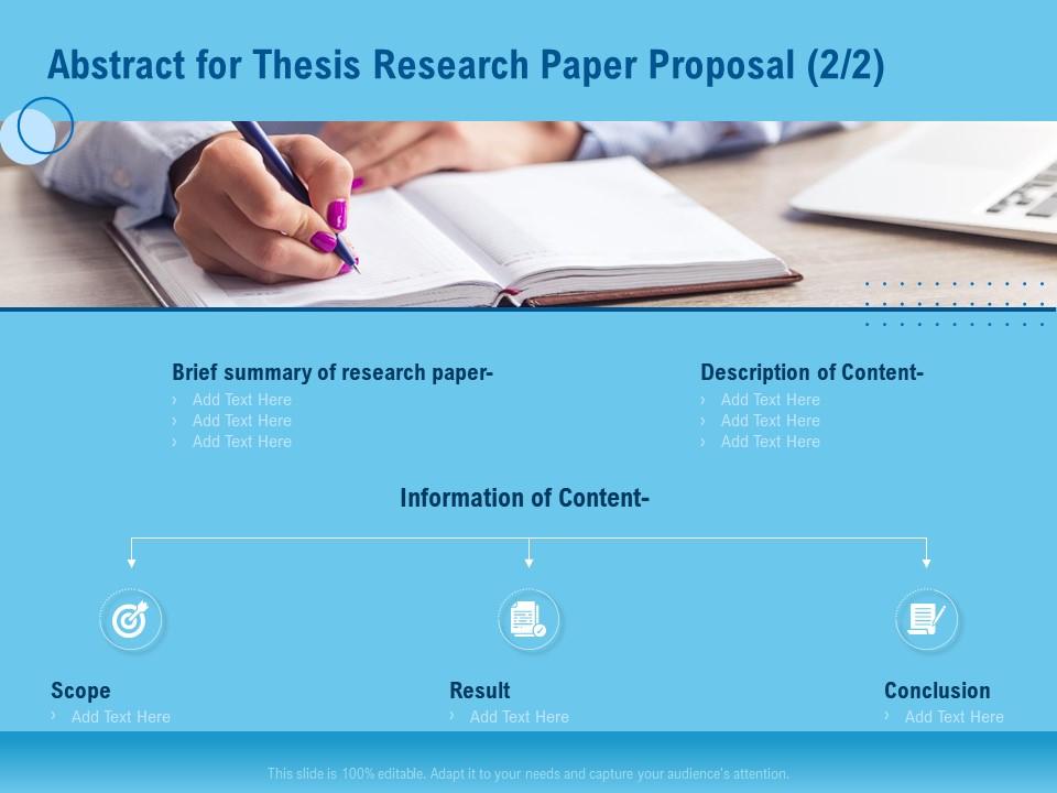 Abstract For Thesis Research Paper Proposal Content Ppt Outline ...
