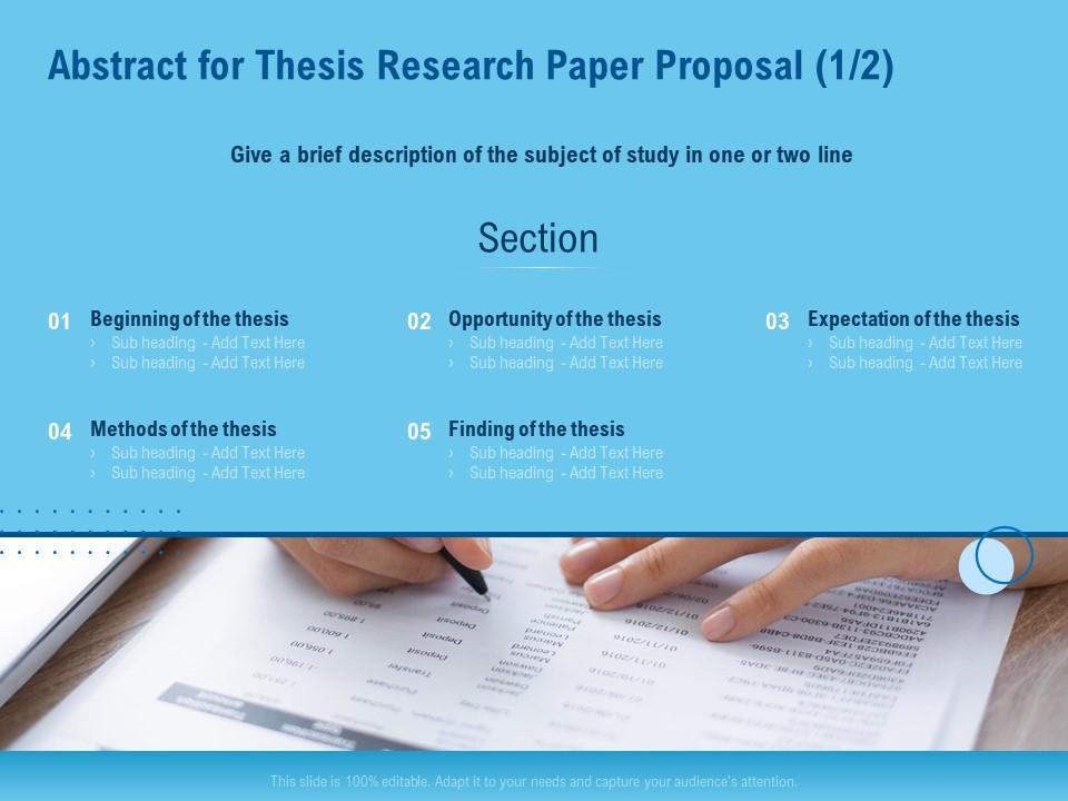Abstract For Thesis Research Paper Proposal Section Ppt Powerpoint ...
