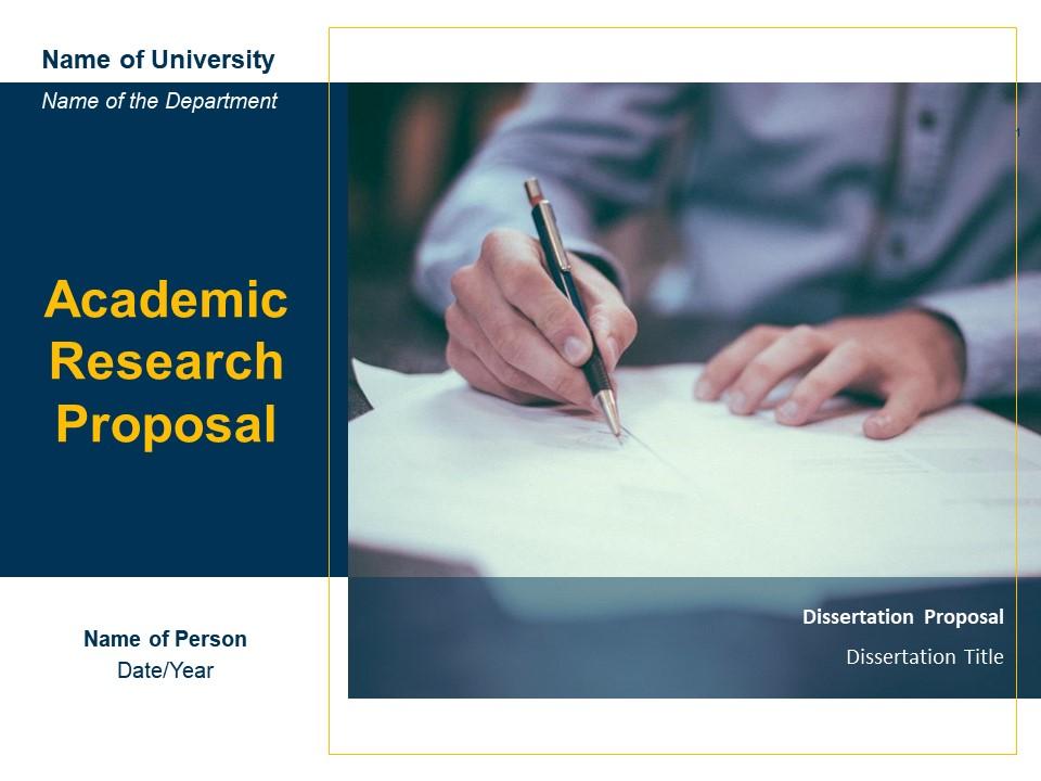 Academic research proposal powerpoint presentation slides Slide01