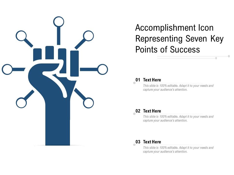 Icon Representing Seven Key Points Of Success