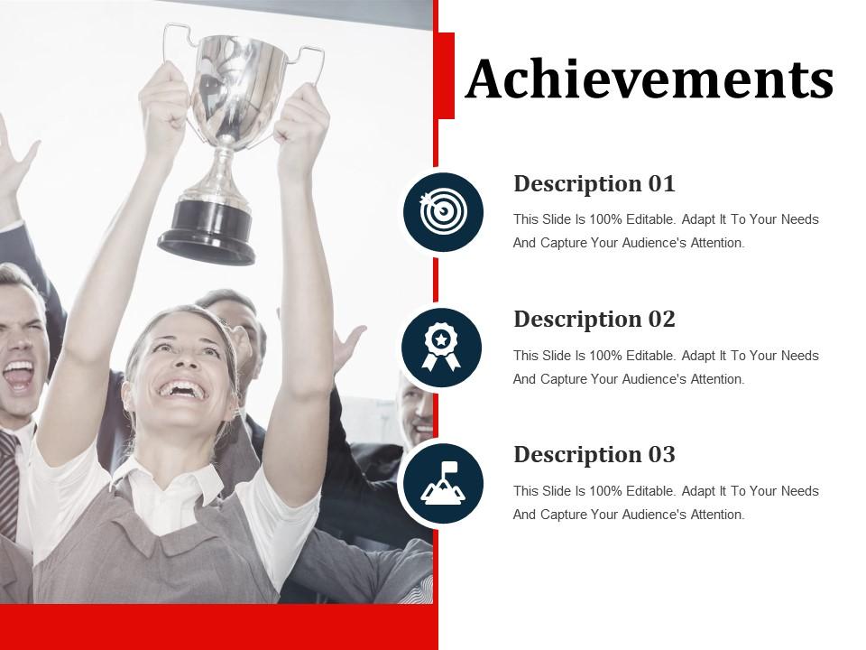 Achievements powerpoint slide presentation tips Slide01