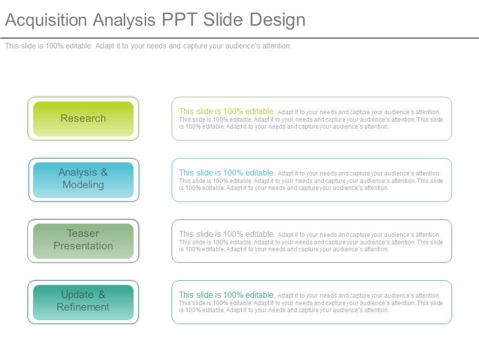 Acquisition analysis ppt slide design Slide00