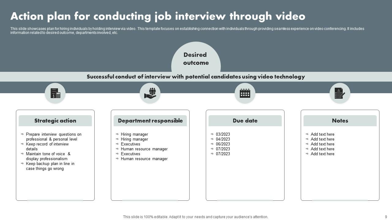Action Plan For Interview Powerpoint Ppt Template Bundles PPT Example