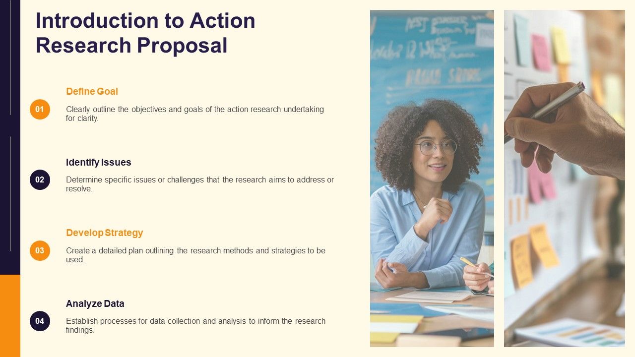 Foundational Steps of an Action Research Proposal PPT Template