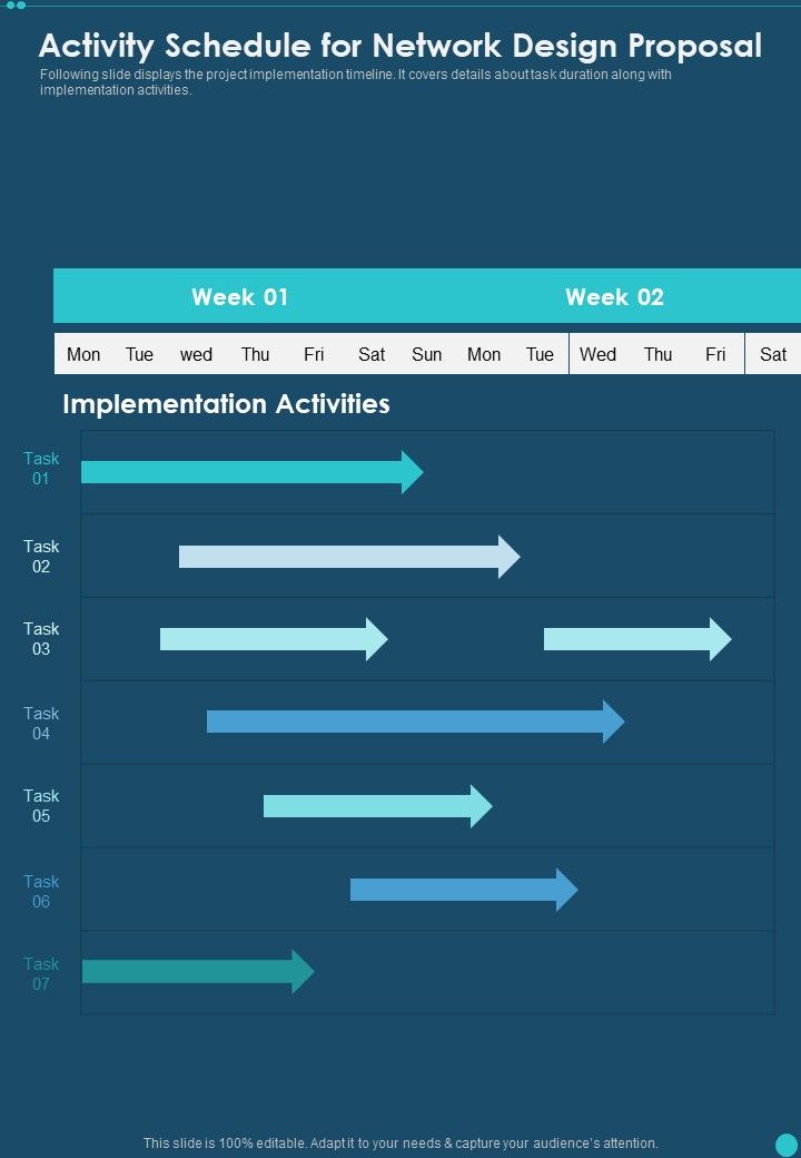 Activity Schedule For Network Design Proposal One Pager Sample Example ...