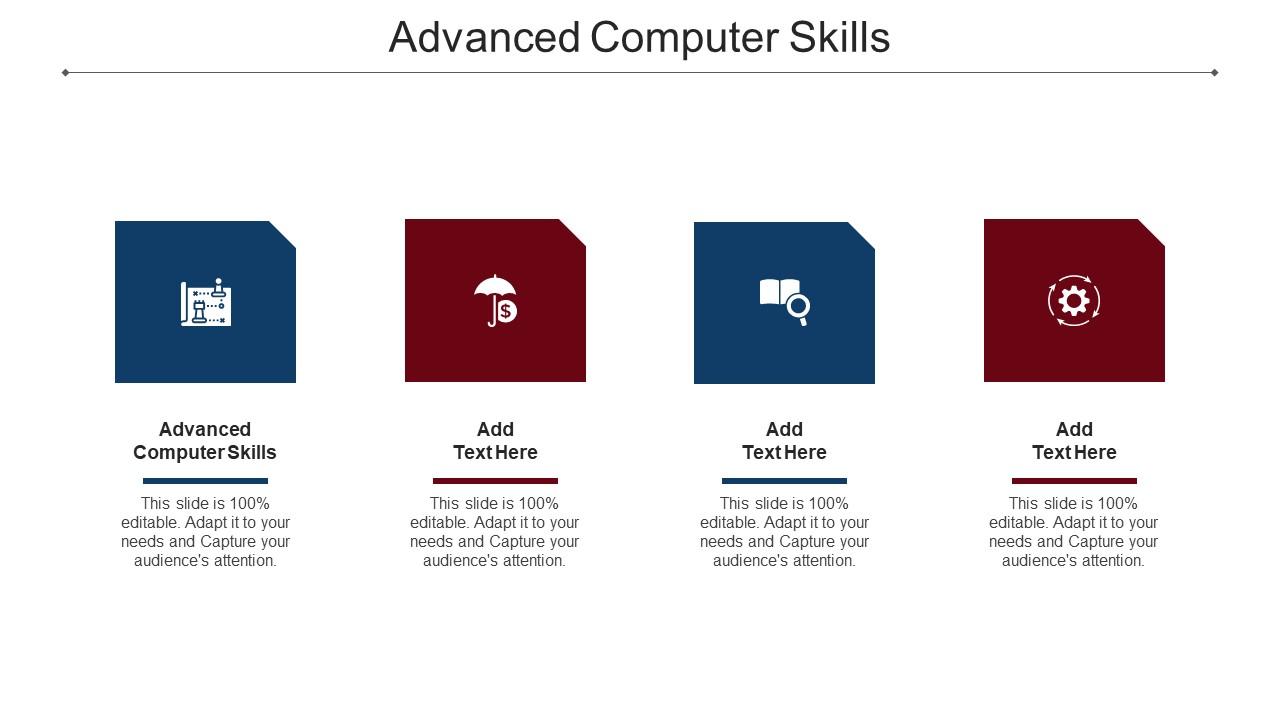 Advanced Computer Skills Ppt Powerpoint Presentation Infographic
