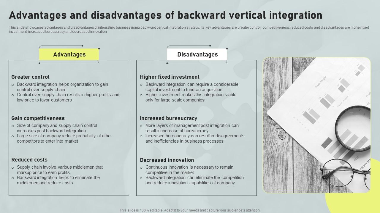 Advantages and disadvantages of backward horizontal and vertical