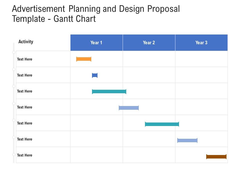 Advertisement Planning And Design Proposal Template Gantt Chart Ppt ...