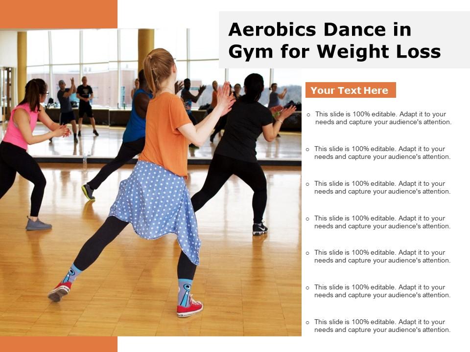 Aerobics dance in gym for weight loss Slide01