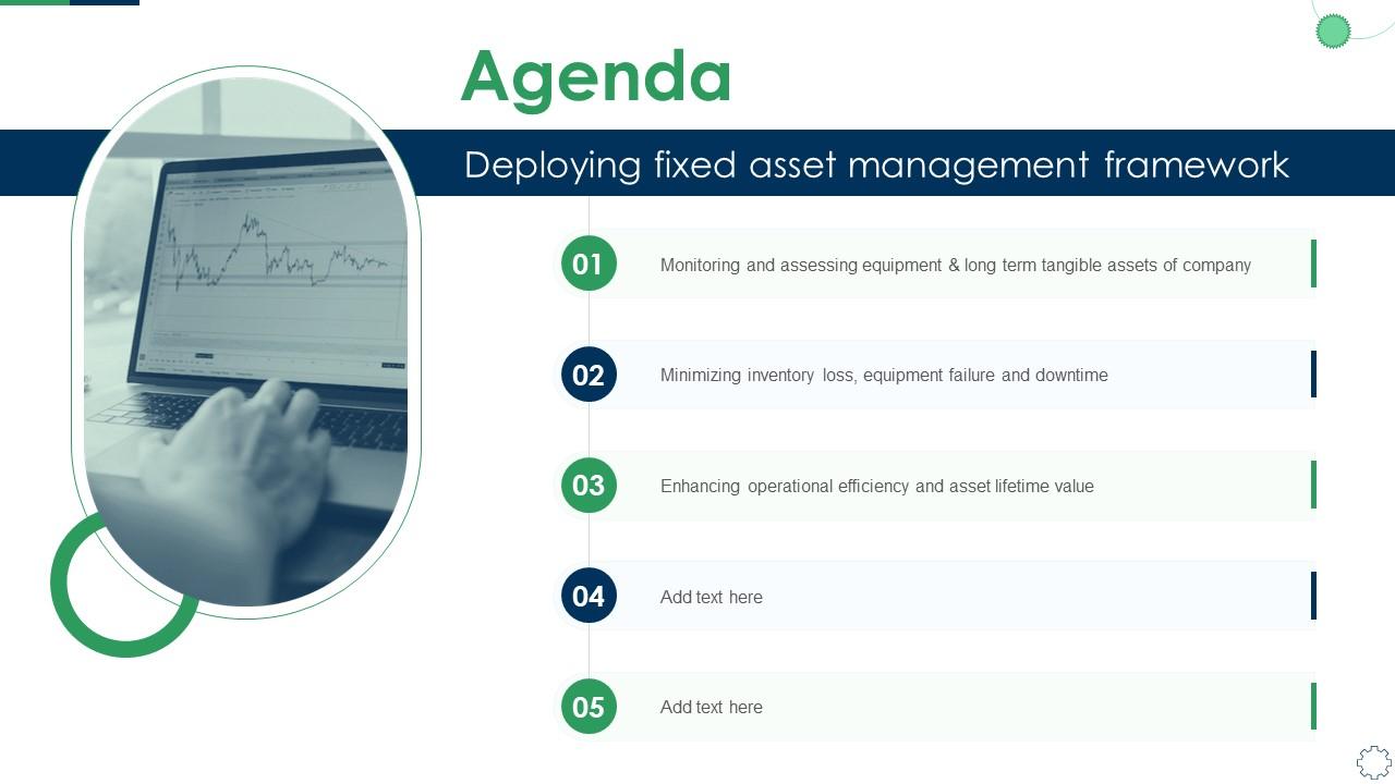 Agenda Deploying Fixed Asset Management Framework Ppt Slides Infographic Template Slide01