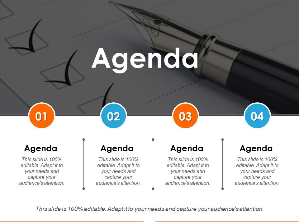 Agenda ppt topics Slide01