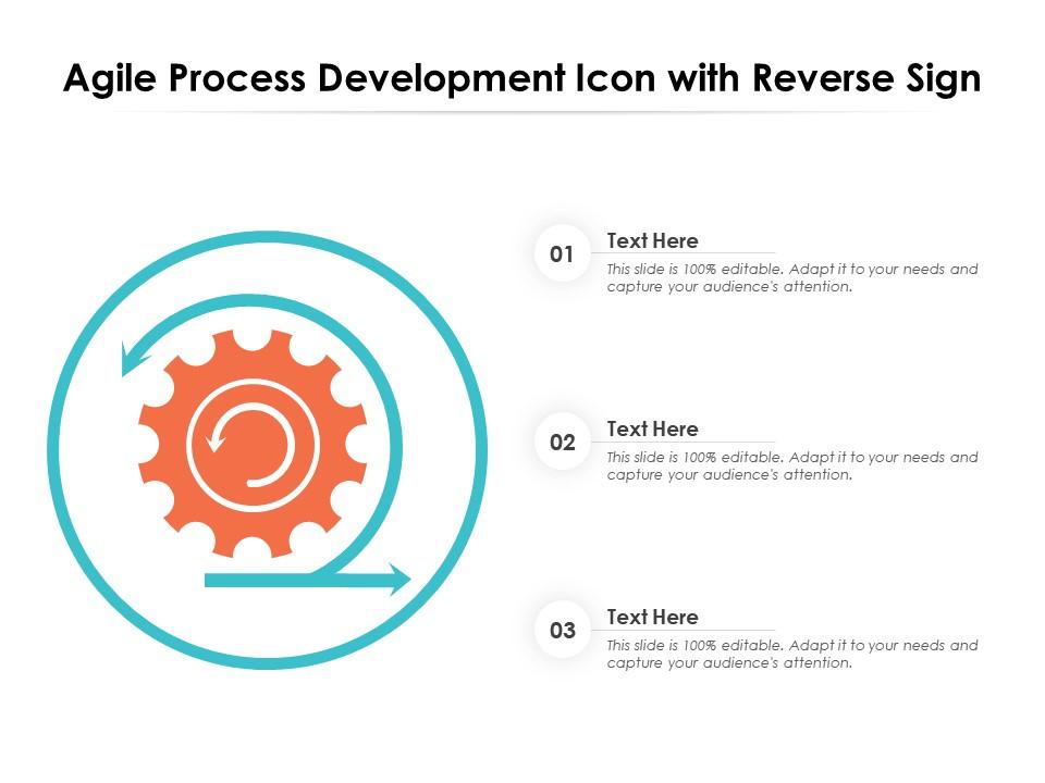 Agile Process Development Icon With Reverse Sign | Presentation ...