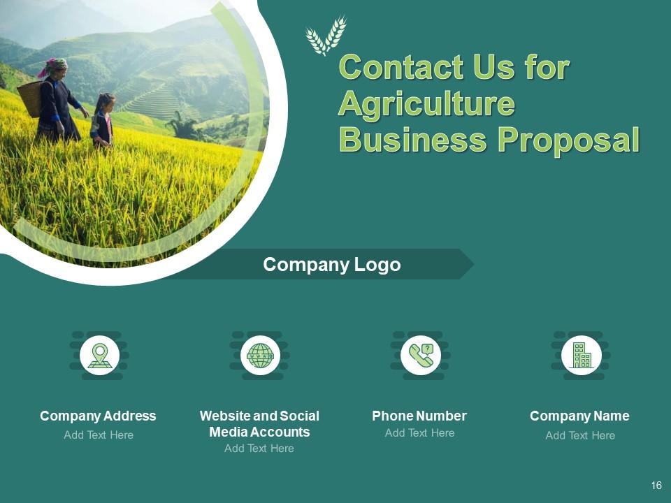 Agriculture Business Proposal Powerpoint Presentation Slides Presentation Graphics Presentation Powerpoint Example Slide Templates
