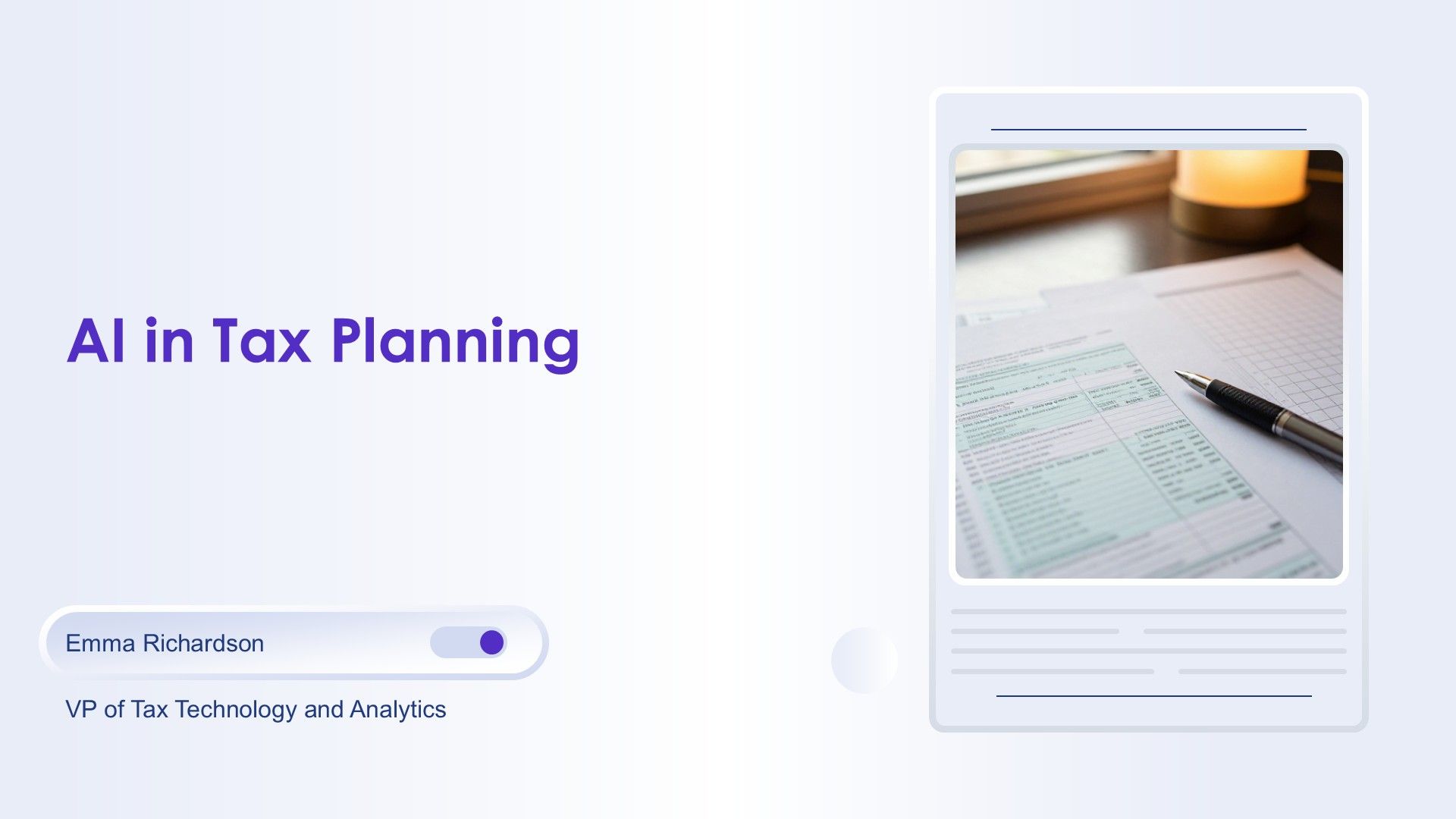 AI In Tax Planning PPT Slides VA AI In Tax Planning PPT Slides VA