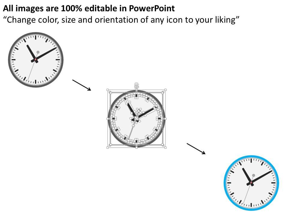 Alarm Clock For Time To Learn Flat Powerpoint Design PowerPoint Slide