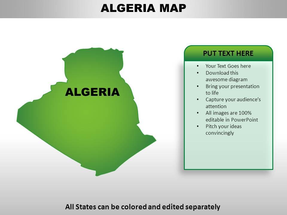 Algeria country powerpoint maps Slide01