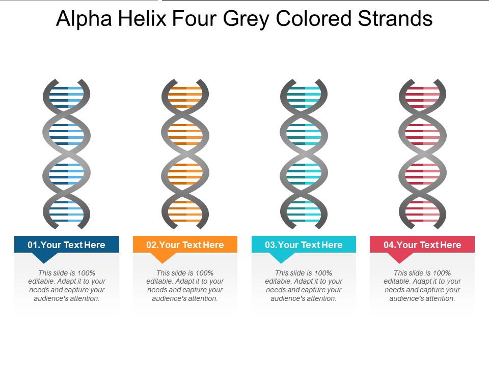 Alpha helix four grey colored strands Slide01