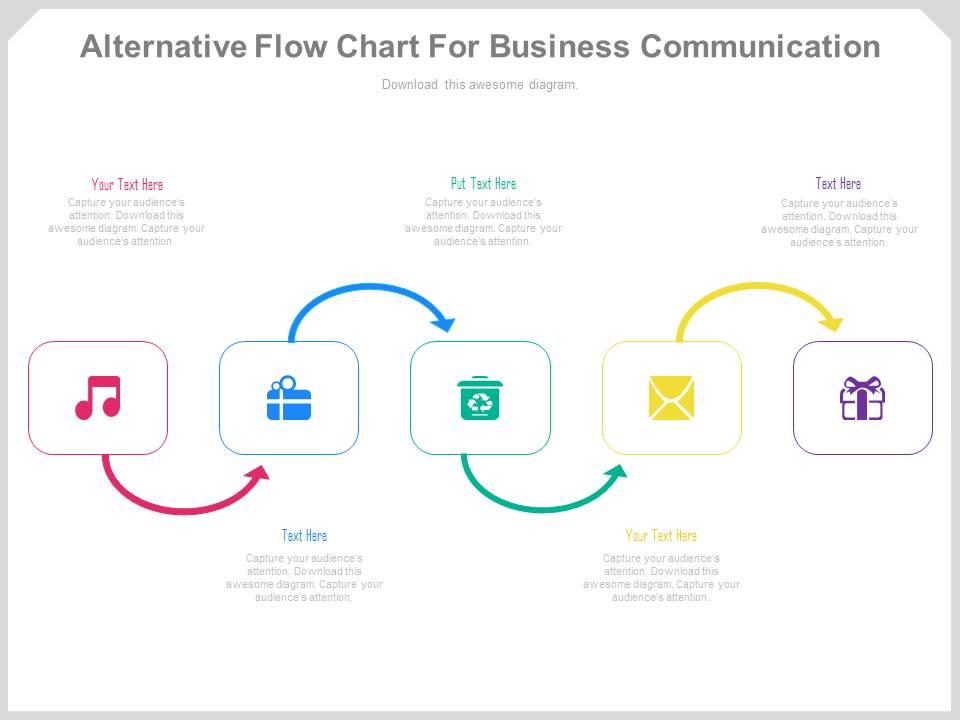 Alternative flow chart for business communication powerpoint slides Slide00