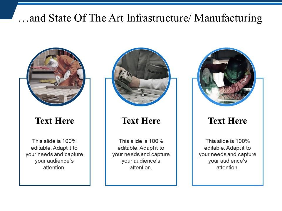 And state of the art infrastructure manufacturing ppt examples slides Slide01