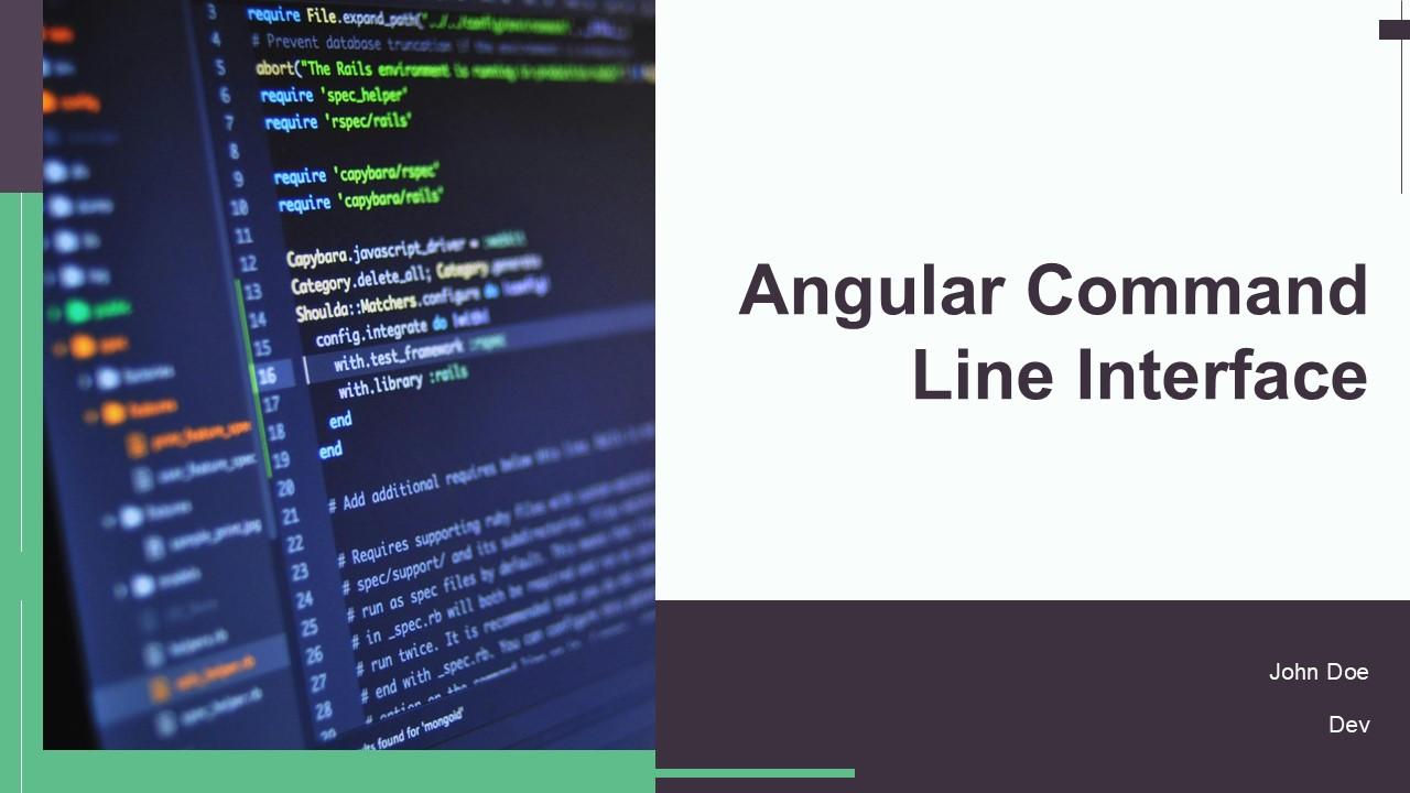 Angular Command Line Interface PPT Slides ACP PPT Template