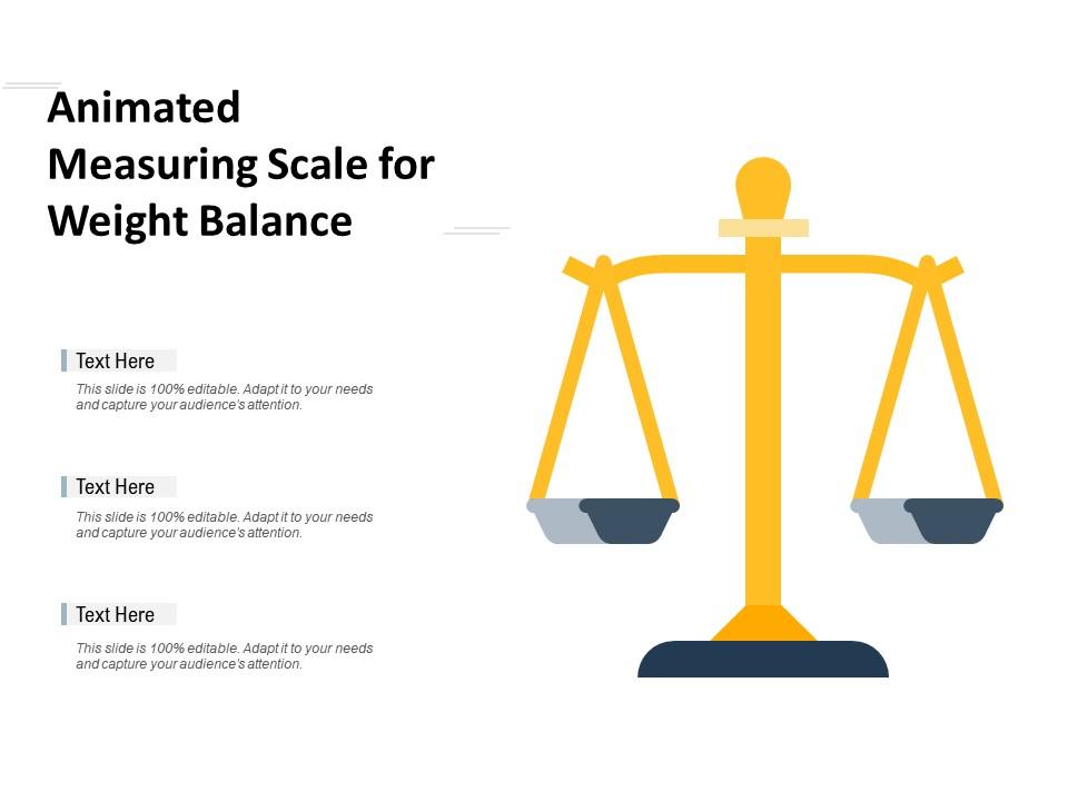 Animated Measuring Scale For Weight Balance, PowerPoint Templates Designs, PPT Slide Examples