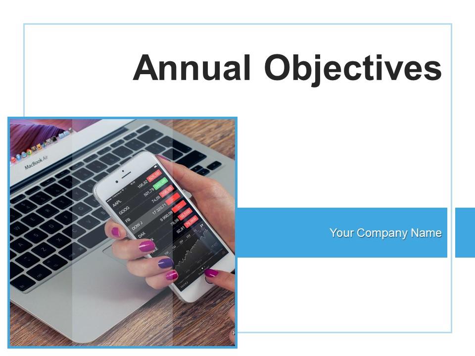 Annual objectives arrow strategic improvement performance measure Slide01