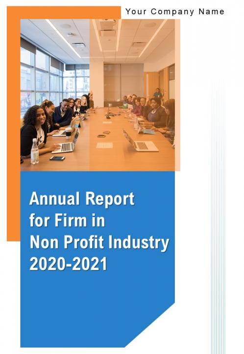 Annual Report For Firm In Non Profit Industry 2020 2021 Pdf Doc Ppt Document Report Template Slide01